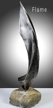 "Flame" Metal Sculpture by Vermont Sculptor Alexandra Heller 