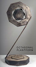 "Octoganal Plantform" Metal Sculpture by Vermont Sculptor Alexandra Heller 