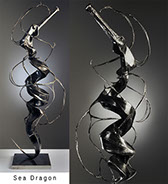 "Sea Dragon"  Metal Sculpture by Vermont Sculptor Alexandra Heller 