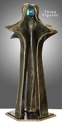 "Three Figures" Metal Sculpture by Vermont Sculptor Alexandra Heller 